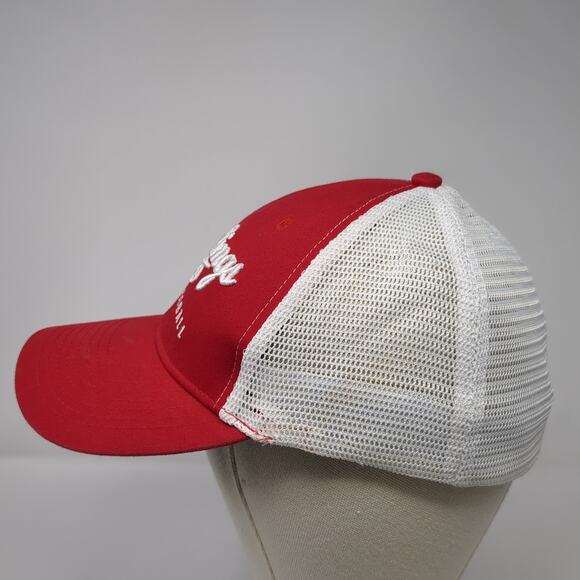 Rawlings Pro Baseball Fitted Trucker Hat Red XL Embroidered Colorblock - Picture 3 of 10